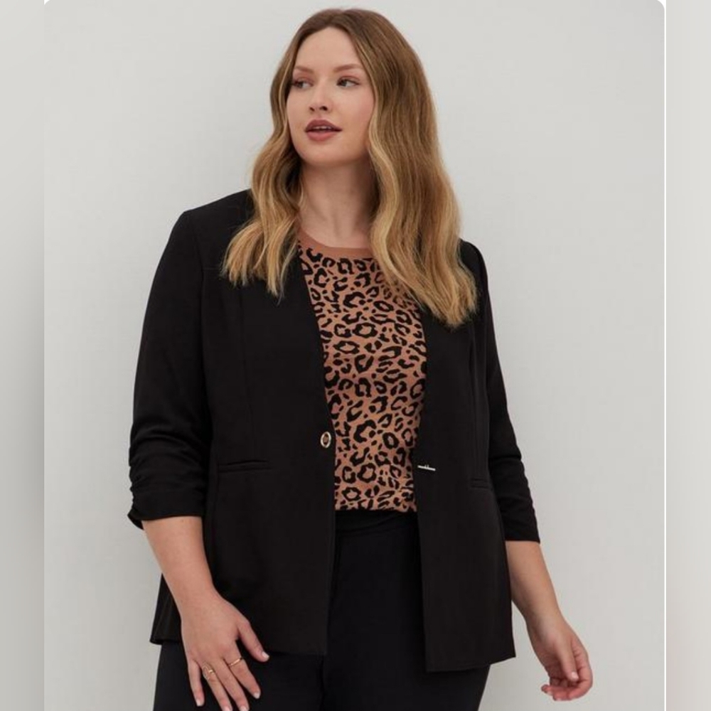 Collarless Classic Fit Blazer